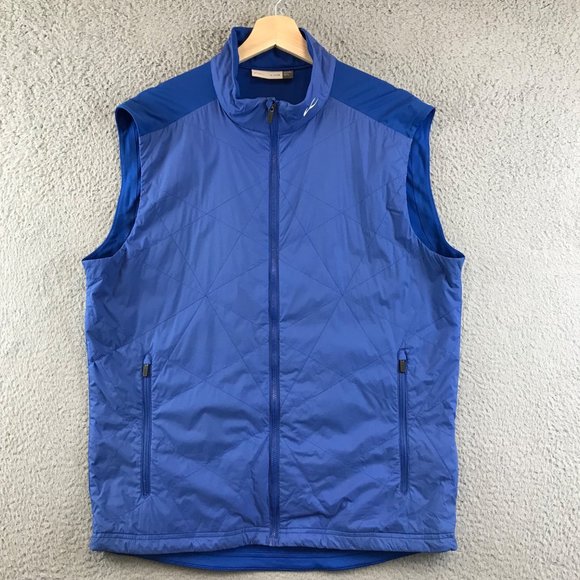 EKJUS Retention Full Zip Golf Vest Mens Size‎ L Large Blue